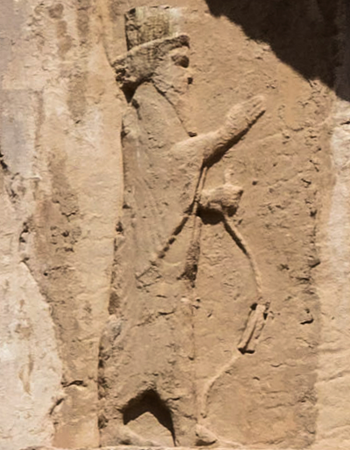 Relief of Aג€¢rבµ�ta-Kzבµ�shaך�‹ssֳ£ Sr.; Naqsh-e Rostam 44 km (27 mi) NE of Shiraz, Iran.